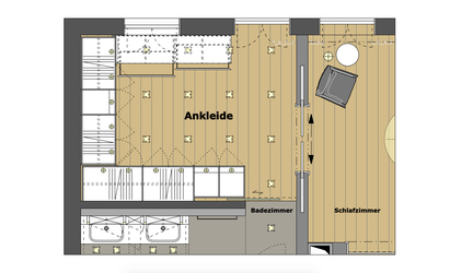 Im Büro für Innenarchitektur von Innenarchitekt Andreas Ptatscheck in München beraten Sie kompetente Innenarchitekten und Interior Designer zu allen Fragen rund um das Ankleidezimmer.