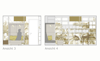 Innenarchitekt und Interior Designer Andreas Ptatscheck, München, bietet in seinem Büro für Innenarchitektur und Interior Design Beratung und Planung für Arbeitszimmer und stellt den Entwurf in Ansichten und Perspektiven anschaulich dar.