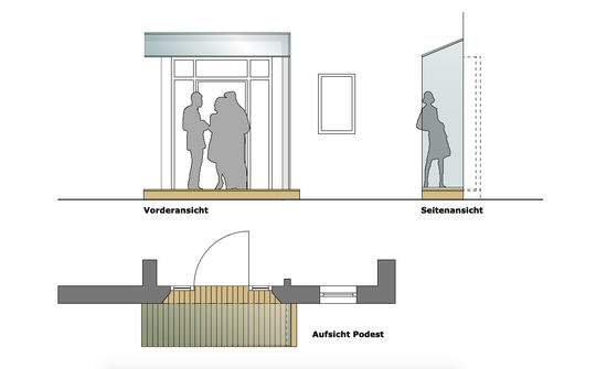 Innenarchitekt Andreas Ptatscheck, München, baute das Einfamilienhaus um und entwarf neben Innenarchitektur und Interior Design auch das Glasvordach am Hauseingang.