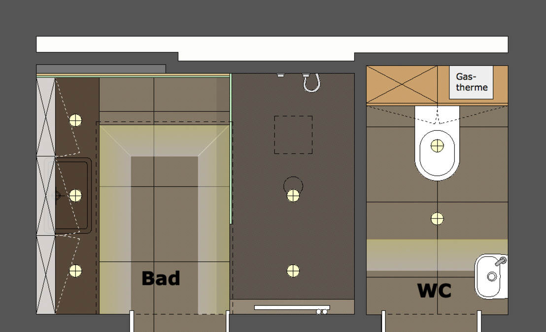 Badezimmer mit Farbspiel | Innenarchitekt in München - Andreas Ptatscheck