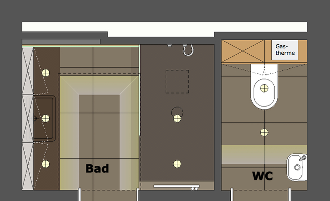 Badezimmer mit Farbspiel | Innenarchitekt in München - Andreas Ptatscheck