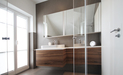 Innenarchitekt Andreas Ptatscheck, München, setzt Innenarchitektur, Interior Design und Architektur in Beziehung und entwickelt hochwertige Raumlösungen für Badezimmer.