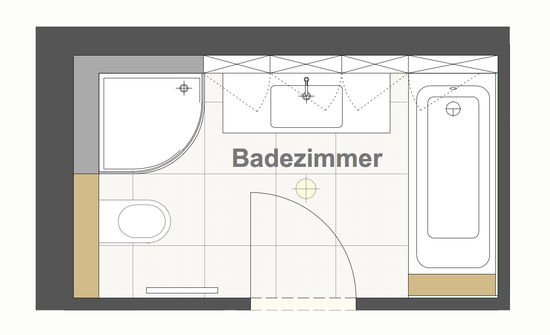 Innenarchitekt Andreas Ptatscheck, München, plante den Grundriss des Bauträgers um und optimierte die Innenarchitektur und das Interior Design des Bades.