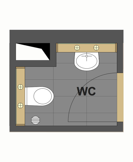 Innenarchitekt und Interior Designer Andreas Ptatscheck, München, plante die Neubauwohnung und entwickelte die Innenarchitektur und das Interior Design für das Gäste-WC.