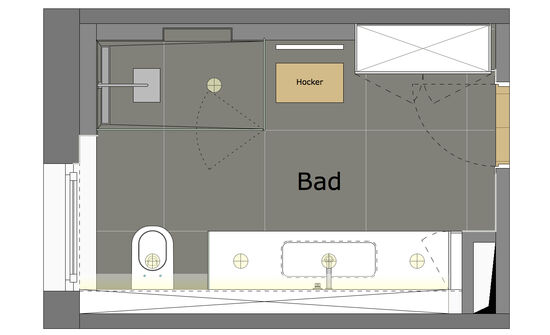 Innenarchitekt Andreas Ptatscheck, München, plante den Grundriss des Bauträgers nach den Bedürfnissen der Bauherrin um und plante das Badezimmer mit optimaler Beleuchtung.