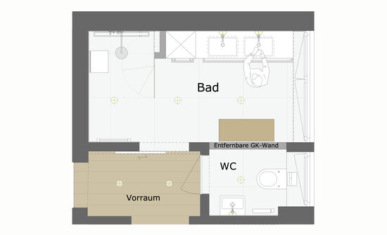 Innenarchitekt und Interior Designer Andreas Ptatscheck, München, bietet in seinem Büro für Innenarchitektur und Interior Design Planung und Beratung für Bäder mit bodengleiche Dusche.