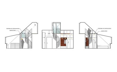 Ein raumhoher und über Eck laufender Schrank bietet viel Stauraum in der neuen Diele. Ein offenes und beleuchtetes Holzfach dient als Garderobe und Sitzbank.