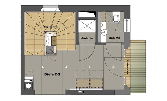 Das Planungsbüro eswerderaum von Andreas Ptatscheck, München, entwickelt Dielen, Hauseingänge, Entrées als Teil exklusiver Innenarchitektur.