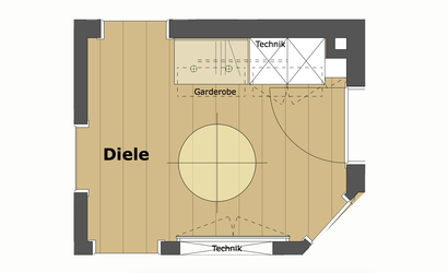 Das Planungsbüro von Innenarchitekt Andreas Ptatscheck, München, entwickelt exklusive Innenarchitektur und Interior Design für Diele, Eingangsbereich, Foyer und Entrée.