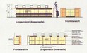 Die Thekenplatten entwickeln ihre Form aus zwei Bögen im Fußboden und verschmelzen so mit dem Raum. Rechner sind unsichtbar darunter platziert. Fußraste.