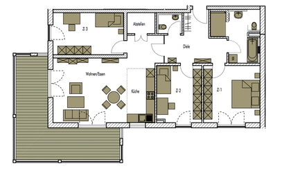 Innenarchitekt Andreas Ptatscheck, München, plante die Wohnung des Bauträgers um und entwickelte die Innenarchitektur und das Interior Design.