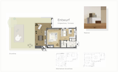 Innenarchitekt und Interior Designer Andreas Ptatscheck, München strukturierte den Grundriss des Erdgeschosses der Dopplehaushälfte, so dass alle Funktionen optimal untergebracht wurden.