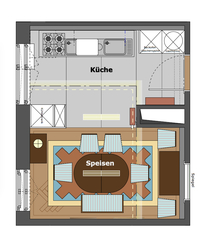 Innenarchitekt und Interior Designer Andreas Ptatscheck, München erstellt kreative Raumlösungen für alle Bereiche der Innenarchitektur und des Interior Design, hier plante er eine moderne Küche mit Werkbank.