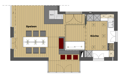 Innenarchitekt Andreas Ptatscheck, München entwickelt als Interior Designer kreative Raumlösungen für alle Bereiche der Innenarchitektur und des Interior Design, hier eine moderne Küche.