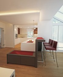 Innenarchitekt und Interior Designer Andreas Ptatscheck, München entwickelt kreative Raumlösungen für alle Bereiche der Innenarchitektur, hier plante er eine moderne Küche.
