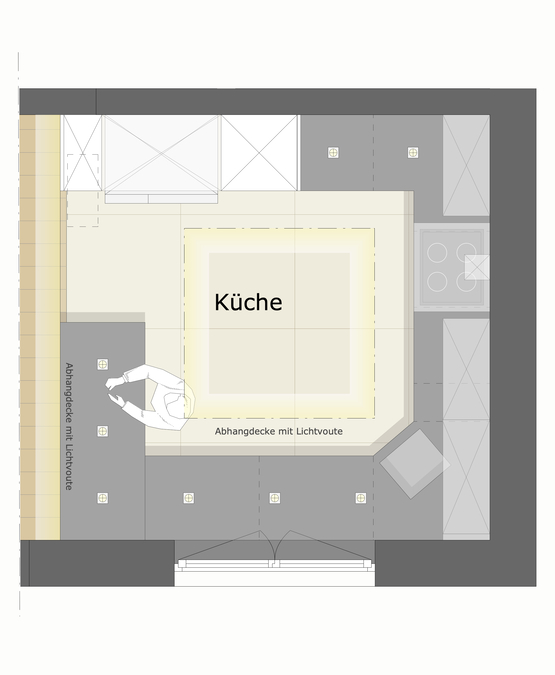 Innenarchitekt Andreas Ptatscheck, München, erstellt um Zuge des Bauprojekts auch die detaillierte Küchenplanung und stimmt diese mit den Bauherren ab.