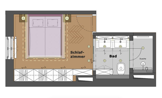 Schlafzimmer einer Altbauwohnung | Innenarchitekt in ...
