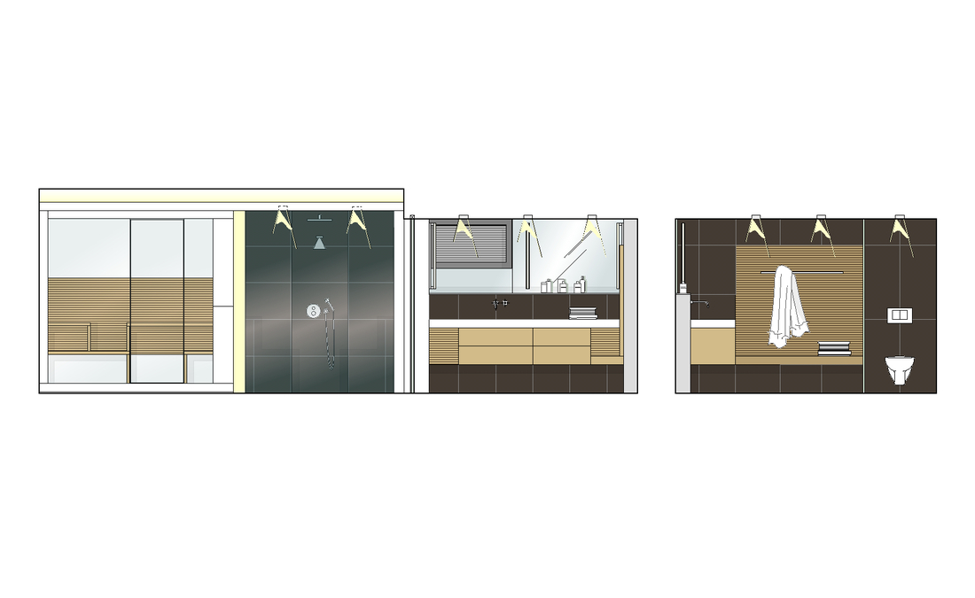 Der Wellnessbereich verfügt über eine Sauna, ein Dampfbad, das gleichzeitig als Dusche genutzt wird, sowie über eine gemauerte und geflieste Wärmebank als Ruhebereich.