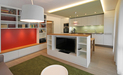 Innenarchitekt Andreas Ptatscheck, München erstellt als Interior Designer Raumlösungen für alle Themen der Innenarchitektur und des Interior Design, hier für ein Wohnraum mit Küche und Speisebereich.
