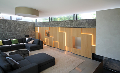 Innenarchitekt Andreas Ptatscheck, München entwickelt als Interior Designer kreative Raumideen für alle Aufgaben der Innenarchitektur und des Interior Design, hier für einen Wohnraum mit veredeltem Estrichboden.